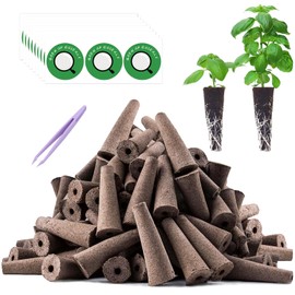 DRYADES 55 Pcs Grow Sponges & 54 Pcs Pot Lables for Aerogarden for Gardencube Indoor Garden Hydroponics Growing System, Root Growth Sponges Compatible with Ahopegarden
