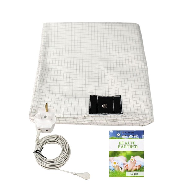 Btstil Earthing Bed Sheet, Grounding Sheet with 15ft Cord, Upgrade