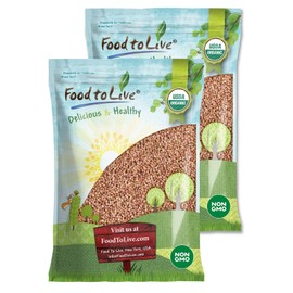 Food to Live Organic Buckwheat Kasha (Grechka, Toasted Whole Groats, Non-GMO, Kosher, Sirtfood, Bulk) by Food to Live — 20 Pounds