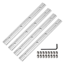 Rrina 4Pcs 3030 Series Aluminum Profile Straight Line Connector for T Slot 8mm Joint Bracket Extrusion Connect Parts Length 7 Inch