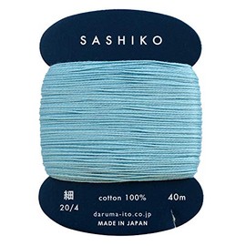 Yokota Daruma Filato per Sashiko, colori singoli e variegati (blu marino, sottile, 40m su cartoncino)