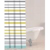 Sabichi PEVA Stripes Shower Curtain - 180 x 180 cm (71 x 71 Inch) - Stripe Patterned - Multicolour Shower Curtain - Mould Resistant - Easy To Clean - BPA Free - Includes 12 Plastic Hooks