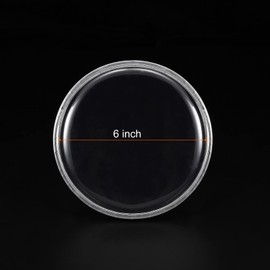 MECCANIXITY 6 Inch Drum Head Drum Skin Sound Controlled PET Material, Transparent, Pack of 2