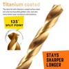 Metal Twist Drill Bit Set, Titanium Coated 4241 HSS 135°