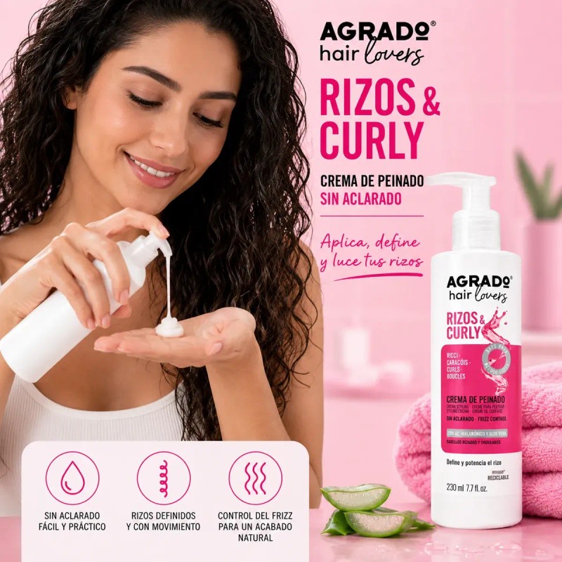 Crema Para Peinar Rizos Definidos Agrado 230ml