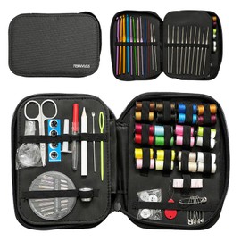 TERNVUNS Sewing Kit Sew Supplies Crochet Hooks for Beginners Basic Repairs Accessories for Traveler Starter Mom's Gift