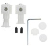 Tofficu 1 Set Toilet Screw Replacement Kit Side Mount Design