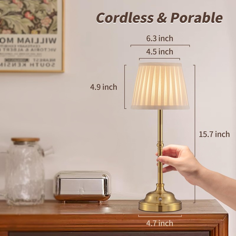 Mr. White Set of 2 Cordless Wireless Rechargeable Touch Battery