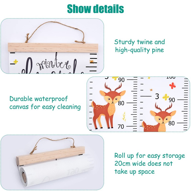 Height Chart for Kids, Wall Hanging Height Growth Chart with