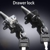 2 Pieces Security Drawer Locks, 19mm Zinc Alloy Filing Cabinets
