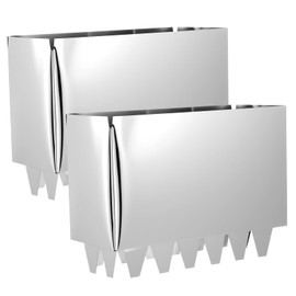 MorningRo 2 Pcs HVAC Metal Register Collar 4" x 10" x 6" Deep Installation Tabs to Clip Ends Together and Reduce Air Leakage Silver