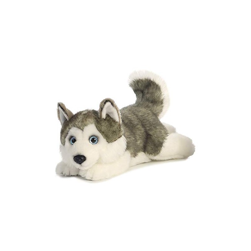 Aurora, 26263, MiYoni Husky Lying, 11In, Soft Toy, Grey