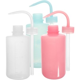3 piezas Botella de Lavado para Pestañas Flexible y Resistente con Cortable para Limpieza Precisa Maquillaje y Extensiones