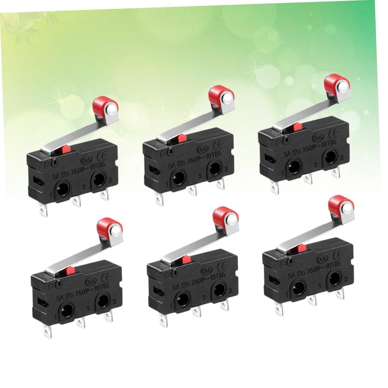 Mobestech 12pcs Micro Lever Roller Switches 250v 5a Spdt 1no