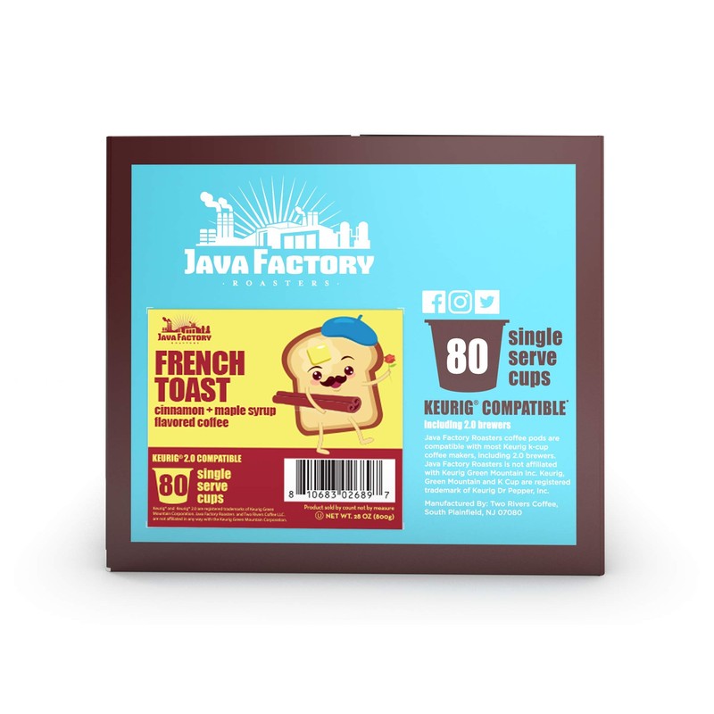Java Factory Coffee Pods Cinnamon and Maple Flavored Coffee for