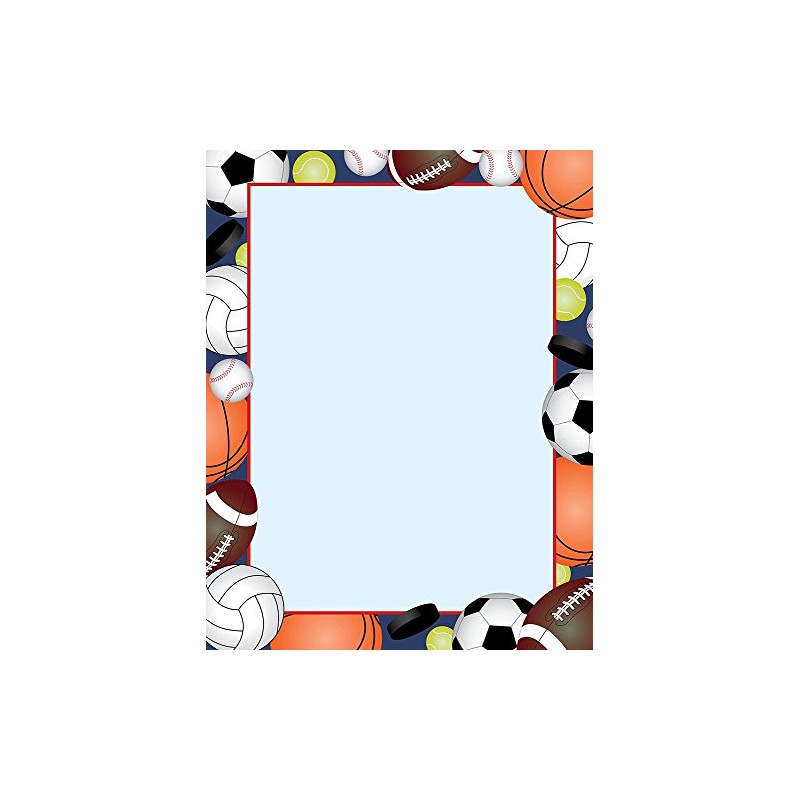 Great Papers! Team Sports Letterhead, 80 Count, 8.5"x11" (2015030)