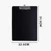 Leliafleury A4 Plastic Clipboards 2PCS Black Clip Board with Metal