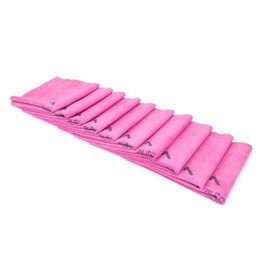 Autofiber [Quadrant Wipe] Premium Coating Leveling Towel (16"x16") 10 Pack (Pink)