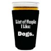 Coolie Junction List of People I Like Dogs Pint Glass