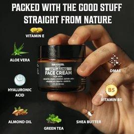 Viking Revolution Crema facial antienvejecimiento para hombres - Crema hidratante facial para hombres con cido hialurnico, aloe vera, vitamina E -... 