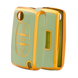OFFCURVE OFFCURVE Autoschlssel Hlle Schlsselhlle, Schlsselcover TPU Autoschlssel Schutzhlle 2/3 Tasten fr Peugeot 106 207 308 Expert Partner Citroen C2 C3 C4 Grand Picasso Fiat Scudo Ulysse