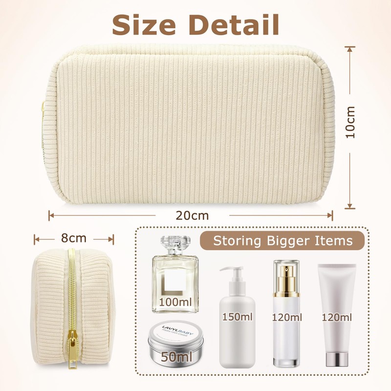 MELLIEX Cosmetic Bags, Cord Make Up Bag, Travel Makeup Bag