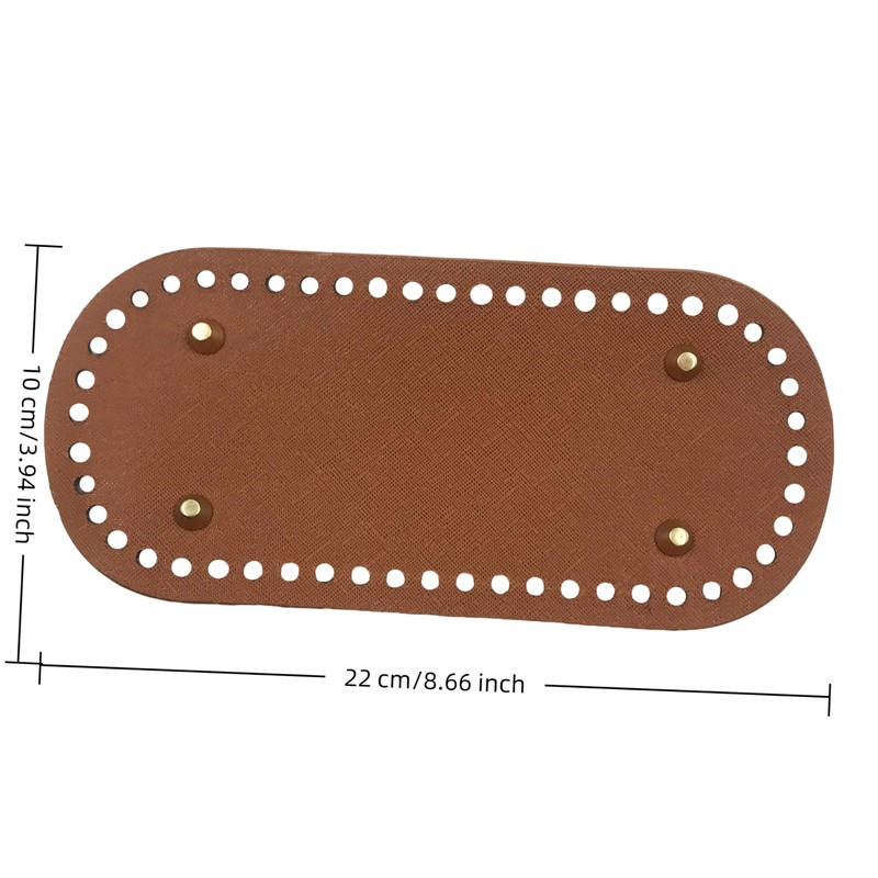 PU Leather Crochet Bag Base Oval Shaper Bottom Pads with
