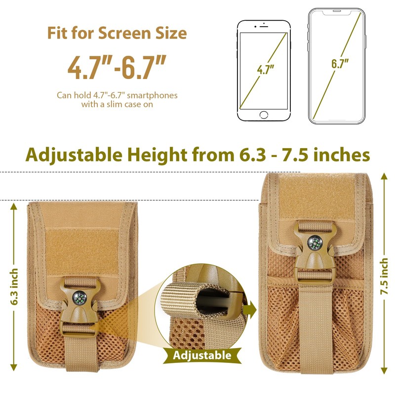 SOWHUP Tactical Molle Pouch Cell Phone Pouch Holster Small Utility