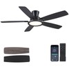 BYKISTOK 52" Flush Mount Ceiling Fan with Lights and Remote