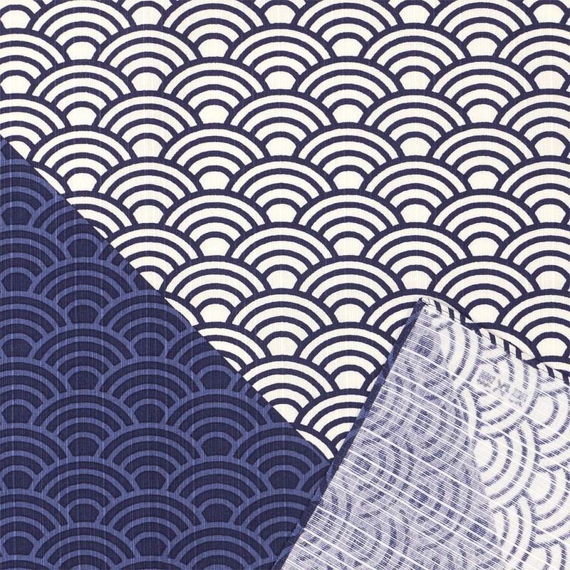 Hamamonyo Kofu (Furoshiki, 19.7 inches (50 cm), Dyed Sekai Wave