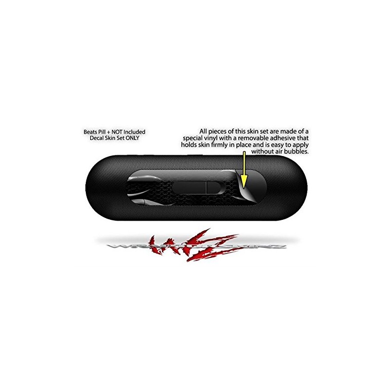 Metal Flames Chrome Decal Style Skin - fits Beats Pill