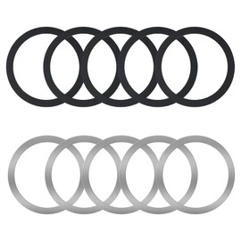 TSLRSA Magnetic Wireless Charger Universal - Metal Rings with Sticker, 2 Colours Ultra Thin Metal Rings Compatible with MagSafe Wireless Charger Car Charger on Most (10 Pieces)