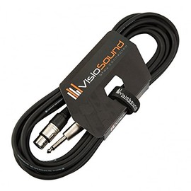 Female XLR to 6.35mm 1/4" Mono Jack Lead/Microphone/Signal Cable / 6 Colours 6m Black