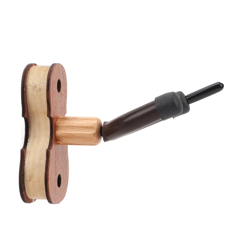 Violin Wall Mount with Bow Hook Wooden Viola Hanger Stand