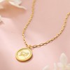 SLOONG 14K Gold Plated Butterfly Pendant Necklace Hidden Message Necklace