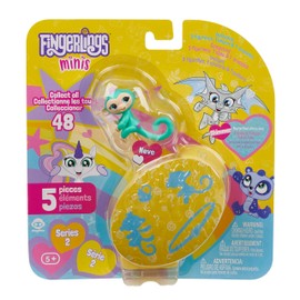 WowWee Fingerlings Minis - Series 2-5 Piece Blister - 3 Figures Plus Bonus Bracelet & Charm, Multicolor