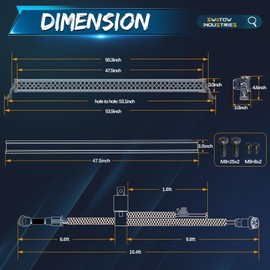 SWATOW INDUSTRIES 550W 50 Inch LED Light Bar Kits Spot Flood Off Road Driving Light with Wiring Harness Straight LED Bar Roof Mount Light for Wrangler F-150 Chevy Ram Truck Pickup UTV Tractor