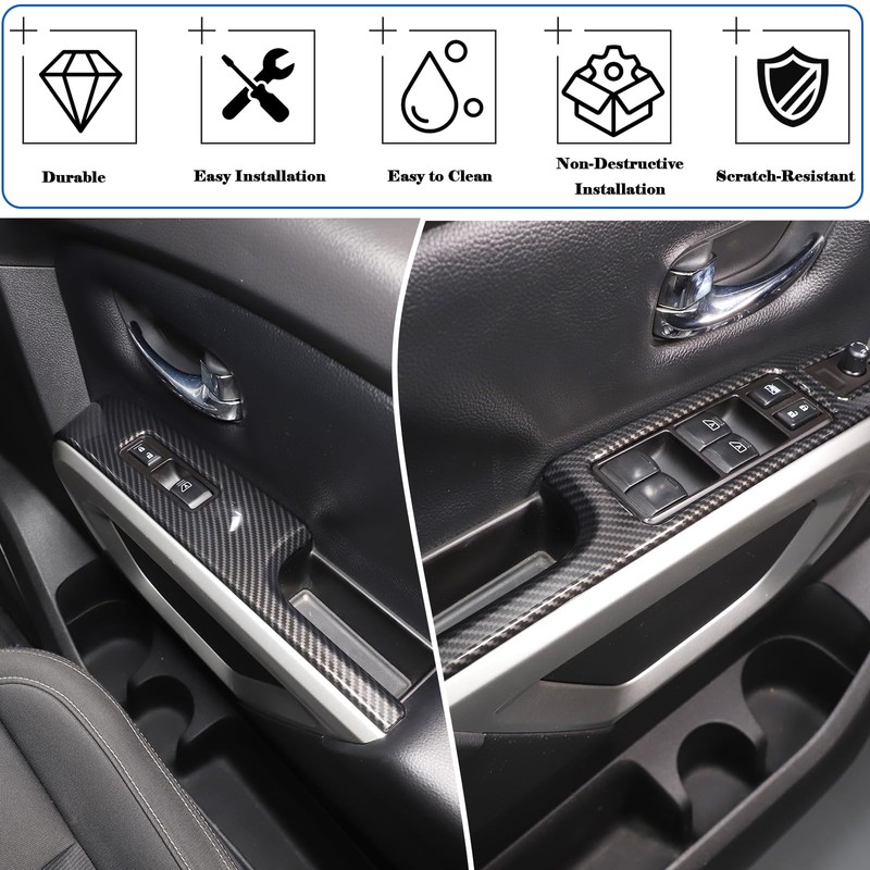 Fgtagtal Window Lift Switch Cover Compatible with Nissan Titan 2016-2023,