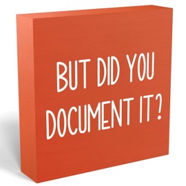 mmiishe Funny Office Desk Decor, But Did You Document Sign, Office Decorations for Work, Work Office Desk Decor, Work Gifts for Accountant HR Boss Employee Coworker, Cubicle Shelf Table Decor