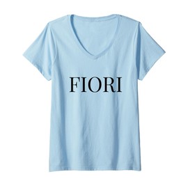 Womens Fiori Flowers Italian summer V-Neck T-Shirt