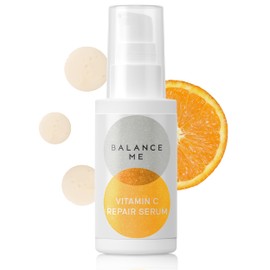 Balance Me Vitamin C Repair Serum, Brightening Face Serum with Hyaluronic Acid, Anti-Aging Vitamin C Serum for Dark Spots, Uneven Tone & Dull Skin, Hydrating & Natural Skincare, (1 x 1.01 fl oz)