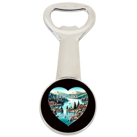 Bass Lake California Travel Souvenir Destination Magnetic Bottle Opener 4-Pack
