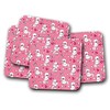 4 Set - Pink Poodle Coaster - Dog Love Hearts