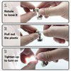 Suzeyar Metal Miniature LED Light,Tiny Spot Lights with Magnet Base,Battery