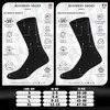 SOXCO Mens Cotton Crew Length Socks 12 Pairs, Black (3P),