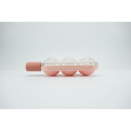 Ice Cream Ball Maker Mold, Kitchen Dessert Tool, Household refrigerator ice cube tray with straw (Pink)