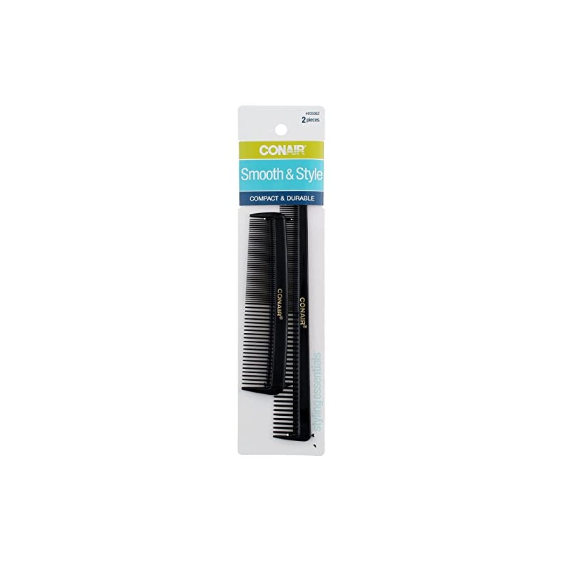 Conair Hard Rubber Pocket and Barber Comb 2 ea (Pack