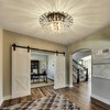 CVKASH Crystal Floral Chandelier 4-Light Antique Modern Black Flush Mount
