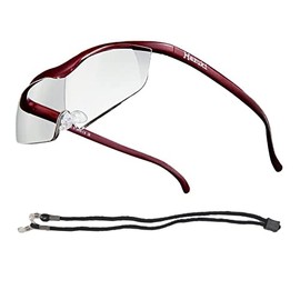 Hazuki Loupe Large 1.85x Clear Lens (9 Colors in Total) with Neck Hanging Strap (Red), Birthday Gift