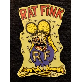 RAT FINK STICKER ”LIME GREEN FLIES” 2 1/4“ X 3 1/4“ GLOSSY VERY COOL